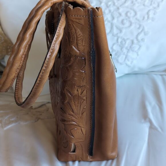 Patricia Nash Adeline 10th Edition Hand Cutout Tooled Leather Tote Bag 🤎 - Picture 12 of 13